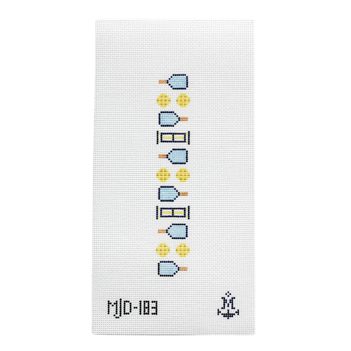 Pickleball Key Fob needlepoint canvas - Morgan Julia Designs