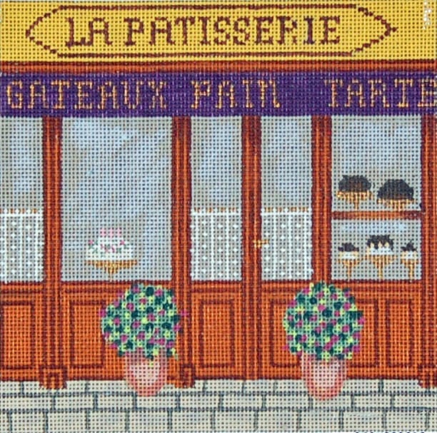 Pastry Store Front (6x6) needlepoint canvas