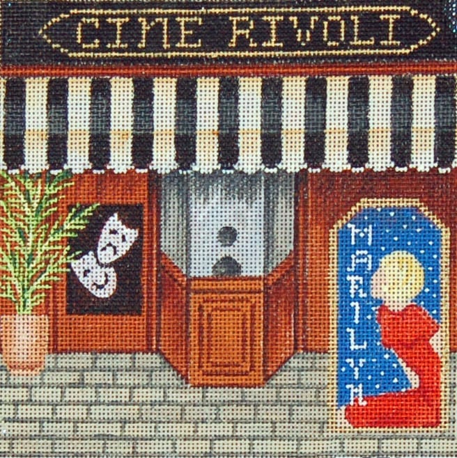 Cinema (6x6) needlepoint canvas