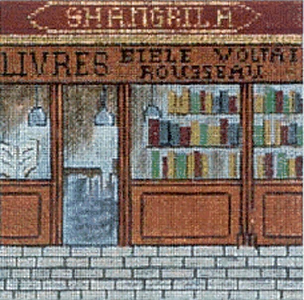 Bookstore (6x6) needlepoint canvas