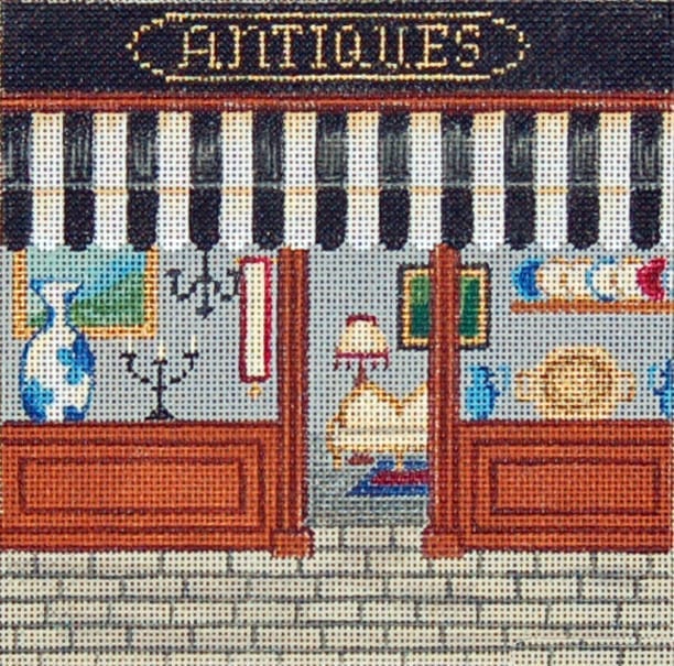 Antiques Store needlepoint canvas