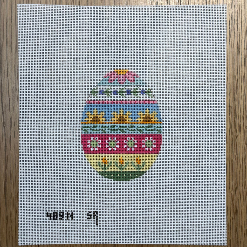 Sunflower Stripe Egg, 4" Egg - 18 mesh
