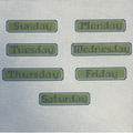 Blue/Green Perpetual Calendar Days