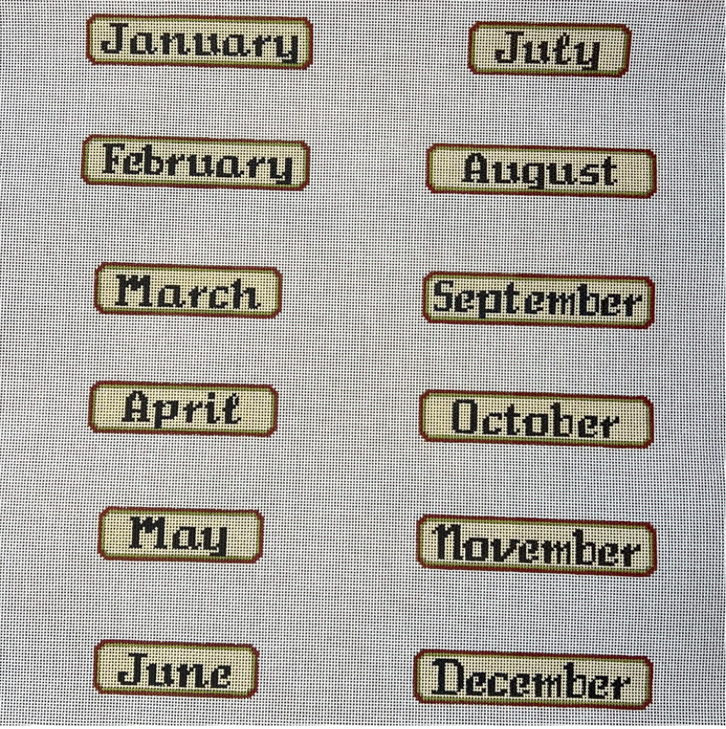 Pink/Green Perpetual Calendar Months