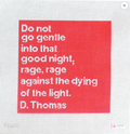 Do Not Go Gentle - Library Series Needlepoint Canvas
