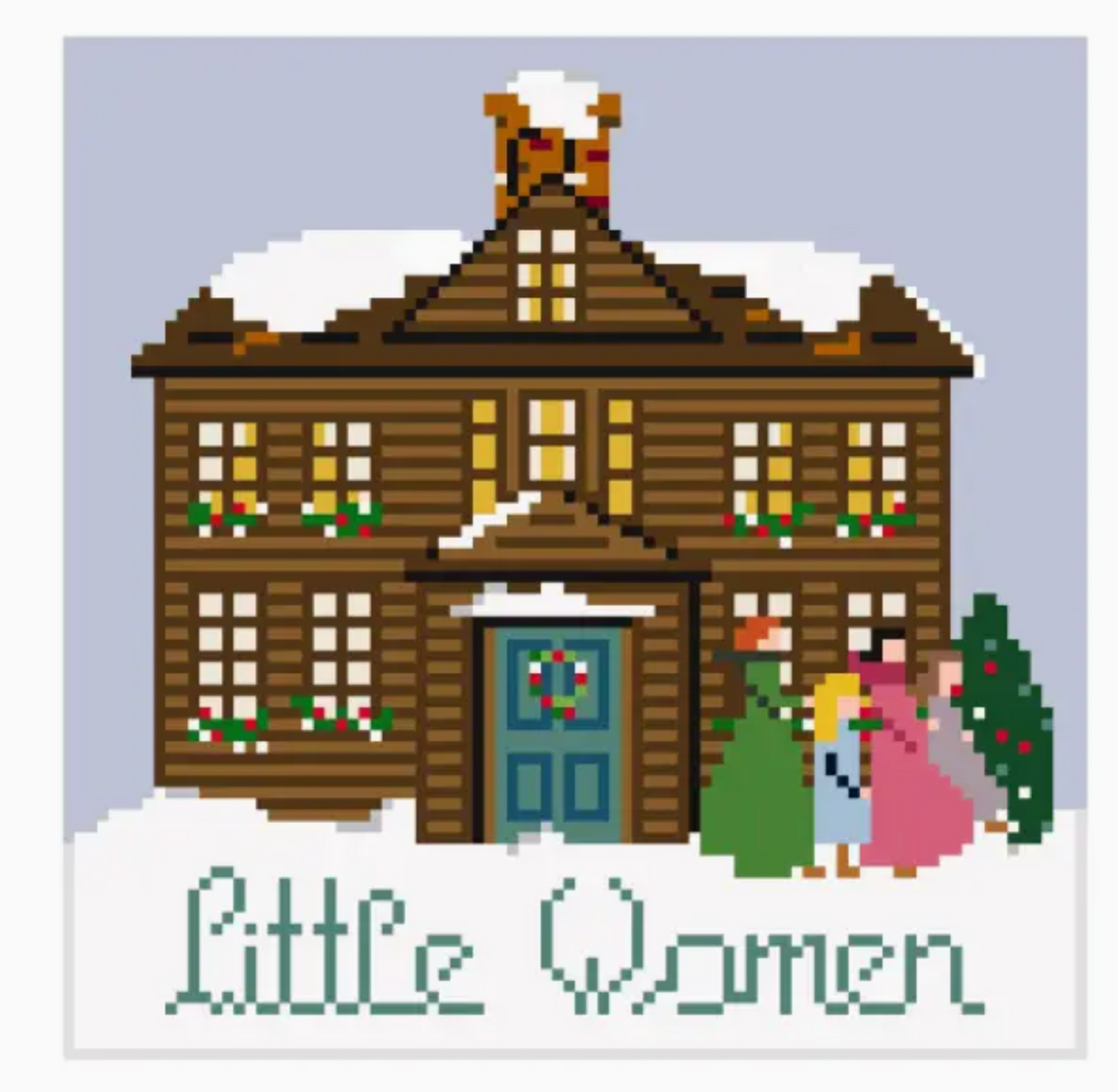 Little Women Winter Needlepoint Canvas