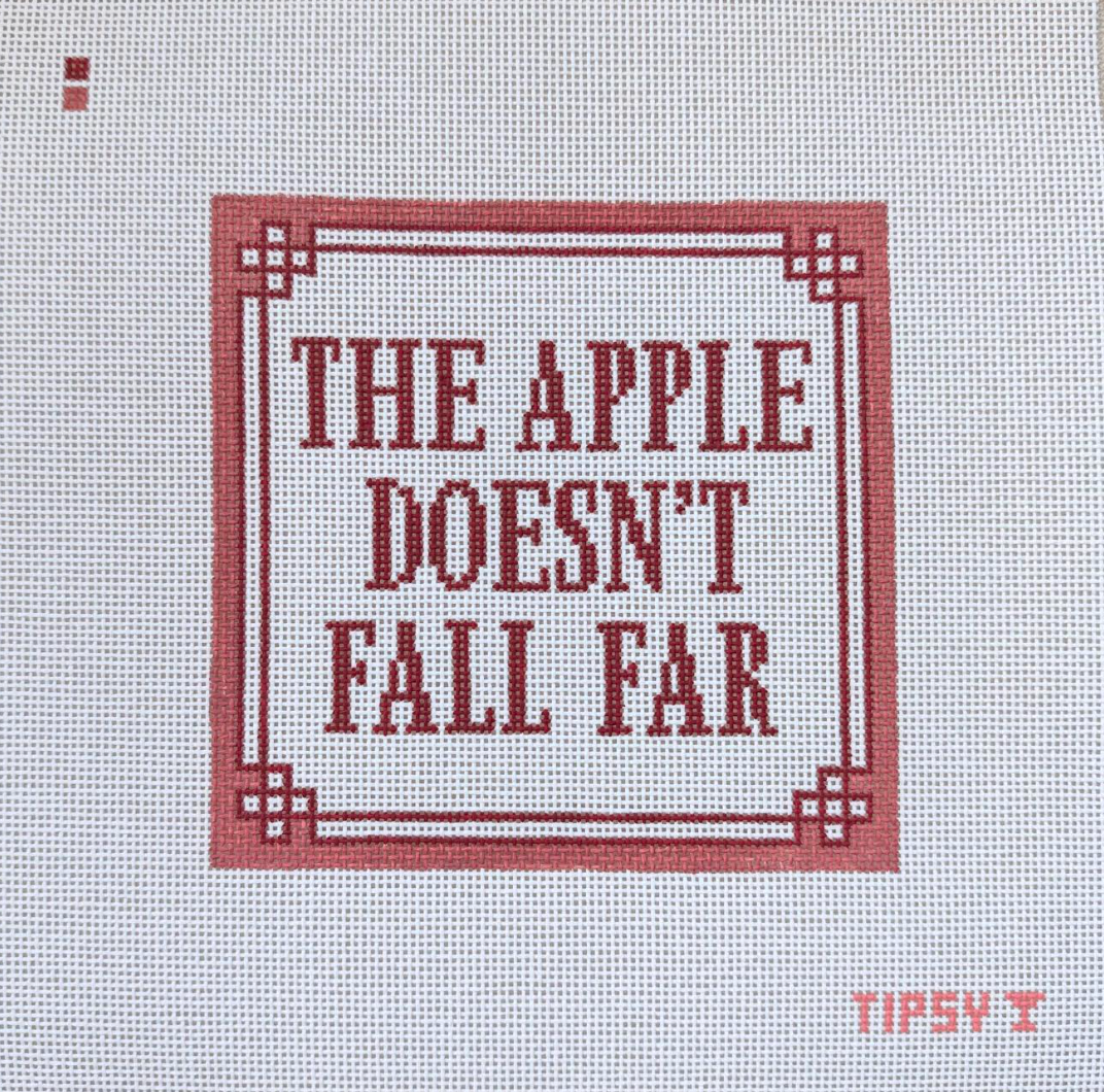 Apple Doesn't Fall Far Needlepoint Canvas