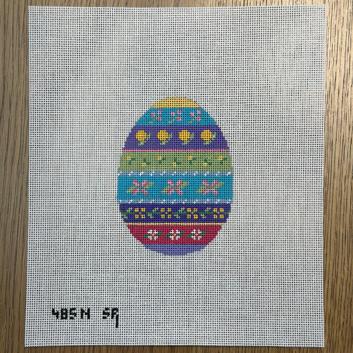 Floral Stripe Egg, 4" Egg - 18 mesh