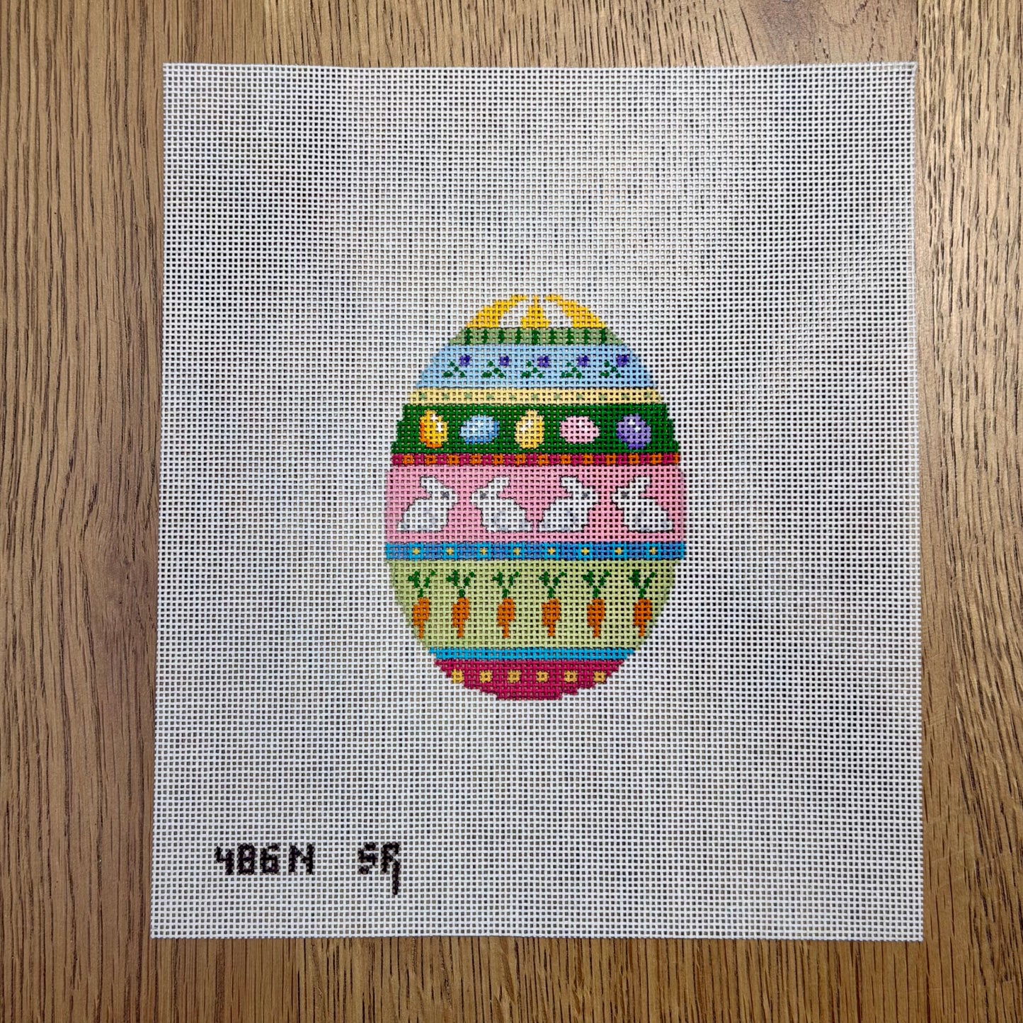 Bunny Stripe Egg, 4" Egg - 18 mesh