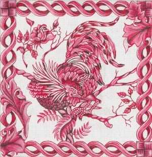 Toile - Rooster needlepoint canvas