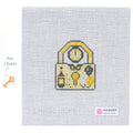 New Year's Love Lock Needlepoint Canvas + Key Charm