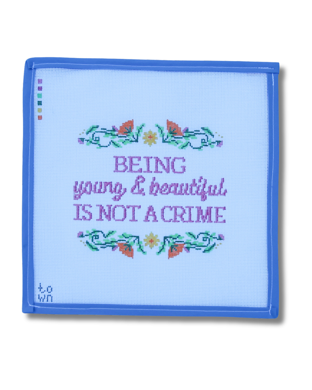 Not a Crime needlepoint canvas