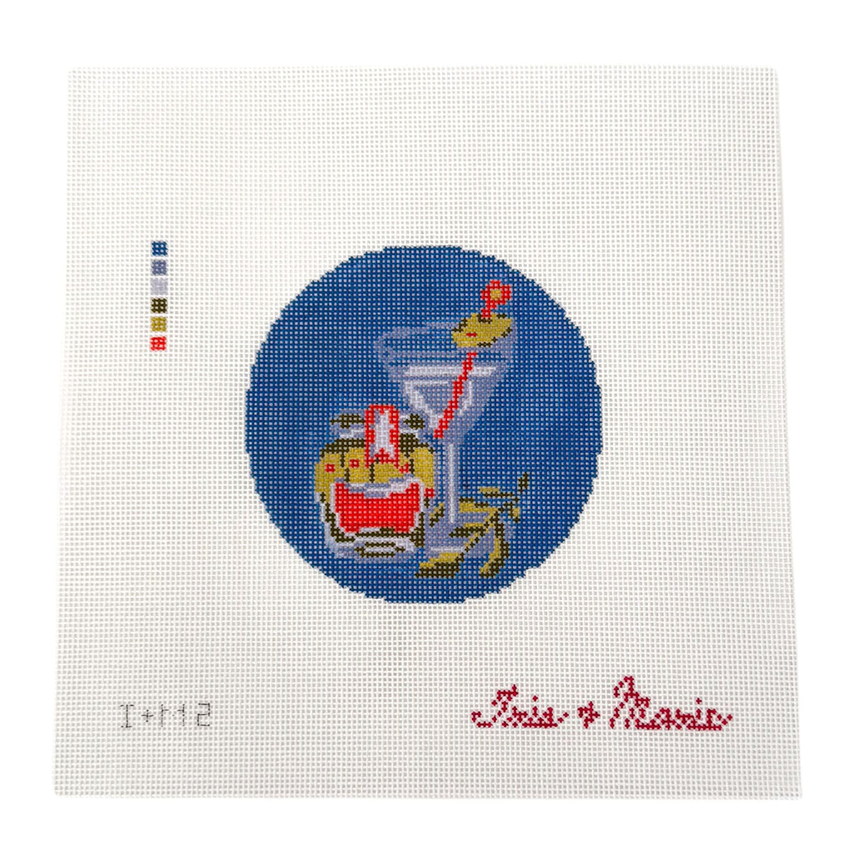Olive Jar Martini needlepoint canvas