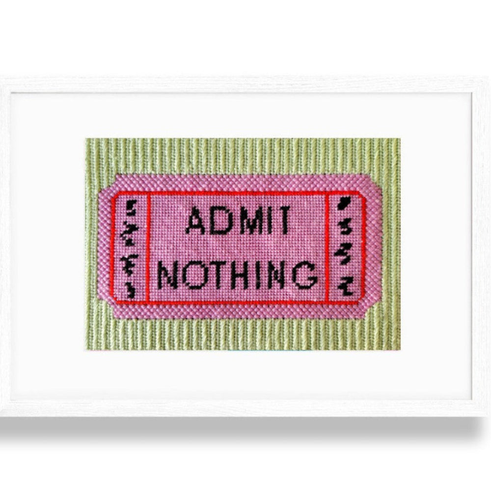 Admit Nothing Needlepoint Canvas