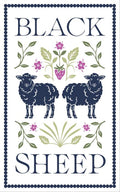 Black Sheep plaque needle minder with two sheep
