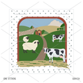 Cows and Sheep needlepoint canvas
