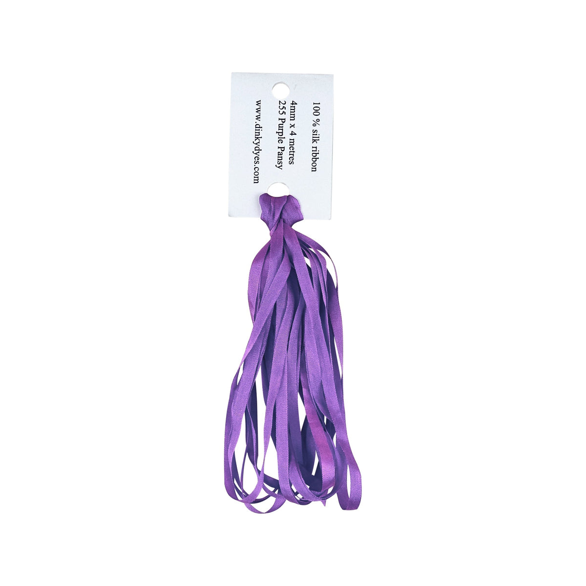 SR-4MM-255: Purple Pansy Dinky Dyes Silk Ribbon 4mm