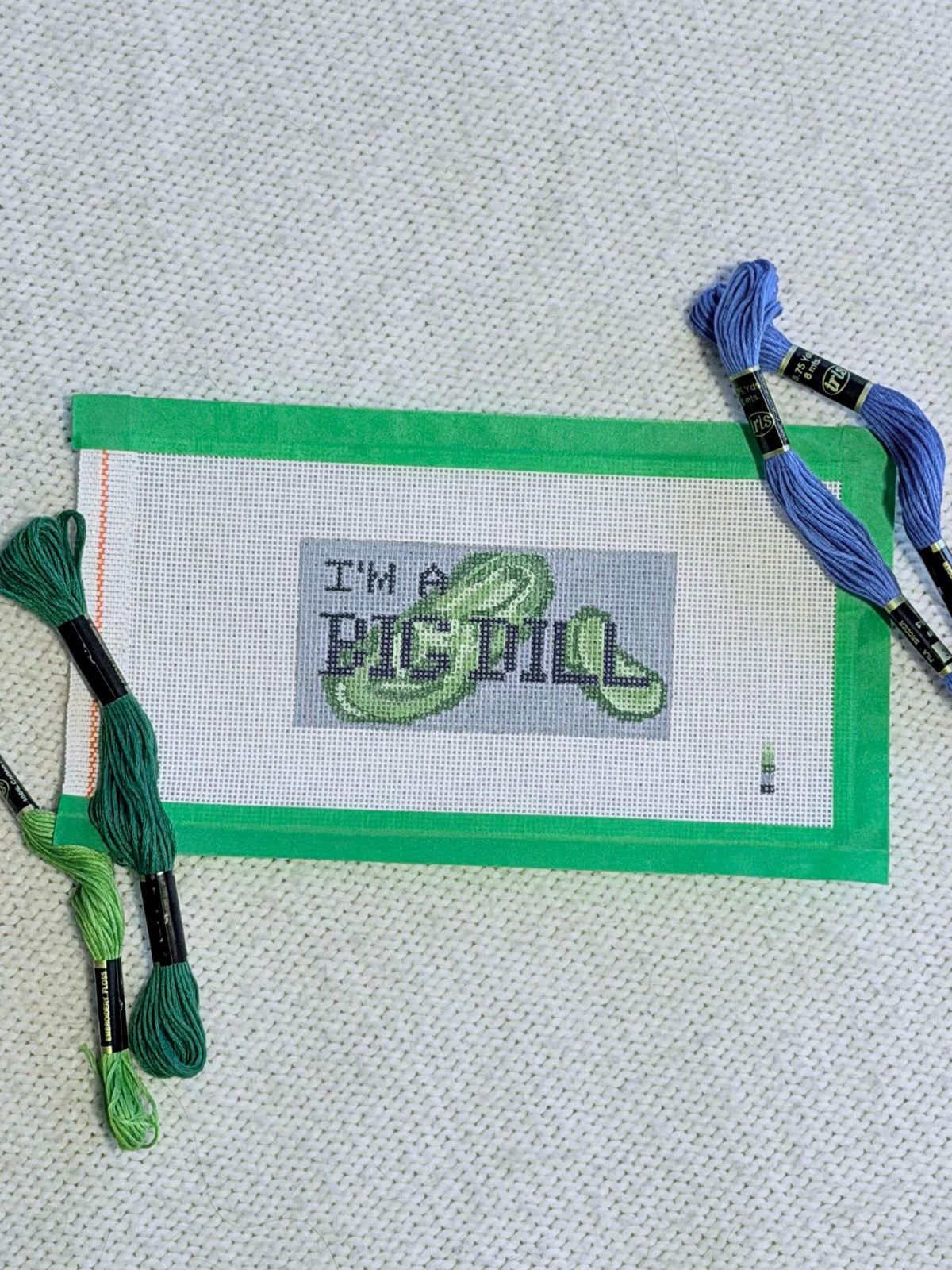 I'm A Big Dill Hand Painted Needlepoint Canvas needlepoint canvas