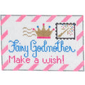 Fairy Godmother Mini Letter needlepoint canvas - Rachel Donley Needlepoint Designs