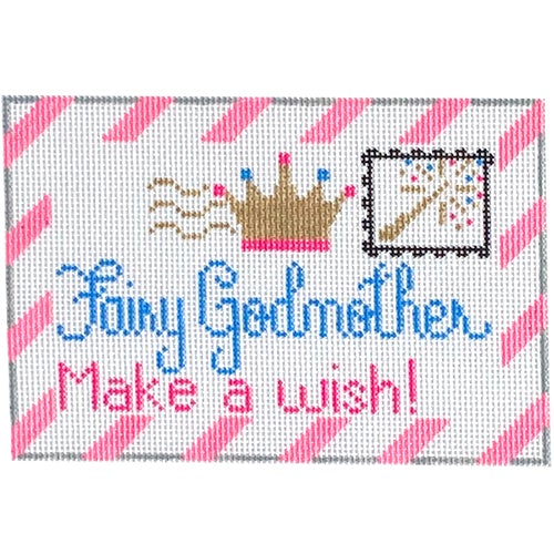 Fairy Godmother Mini Letter needlepoint canvas - Rachel Donley Needlepoint Designs