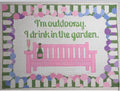 I'm Outdoorsy, I Drink by the Garden needlepoint canvas - Rachel Donley Needlepoint Designs