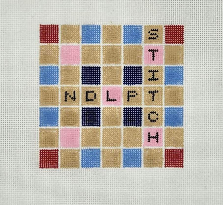 MINI NDLPT Scrabble needlepoint canvas by SilverStitch Needlepoint