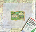 Hiking Map Needlepoint Canvas