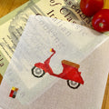 Vespa Scooter Red needlepoint canvas