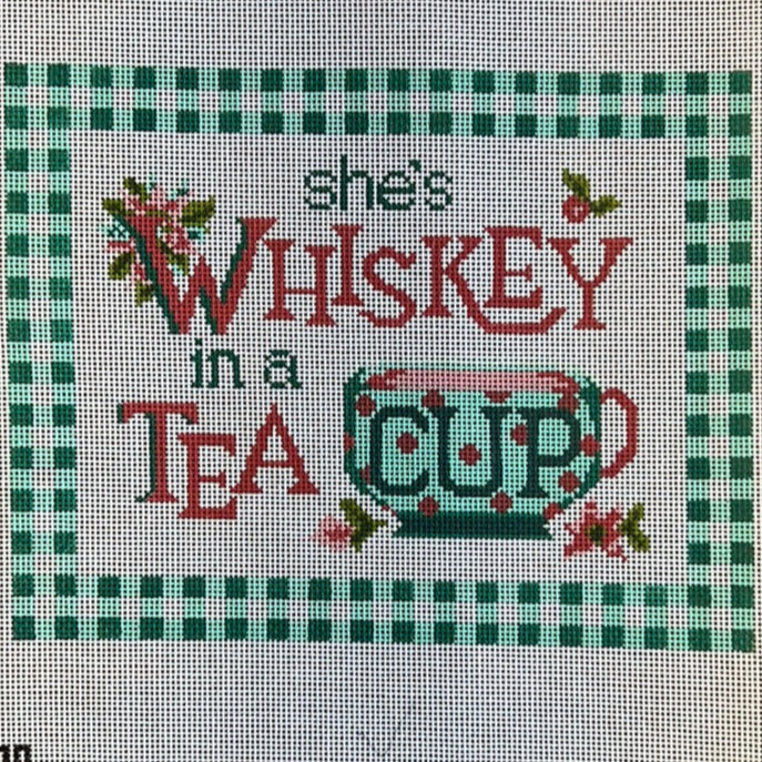 She's Whiskey in a Tea Cup needlepoint canvas
