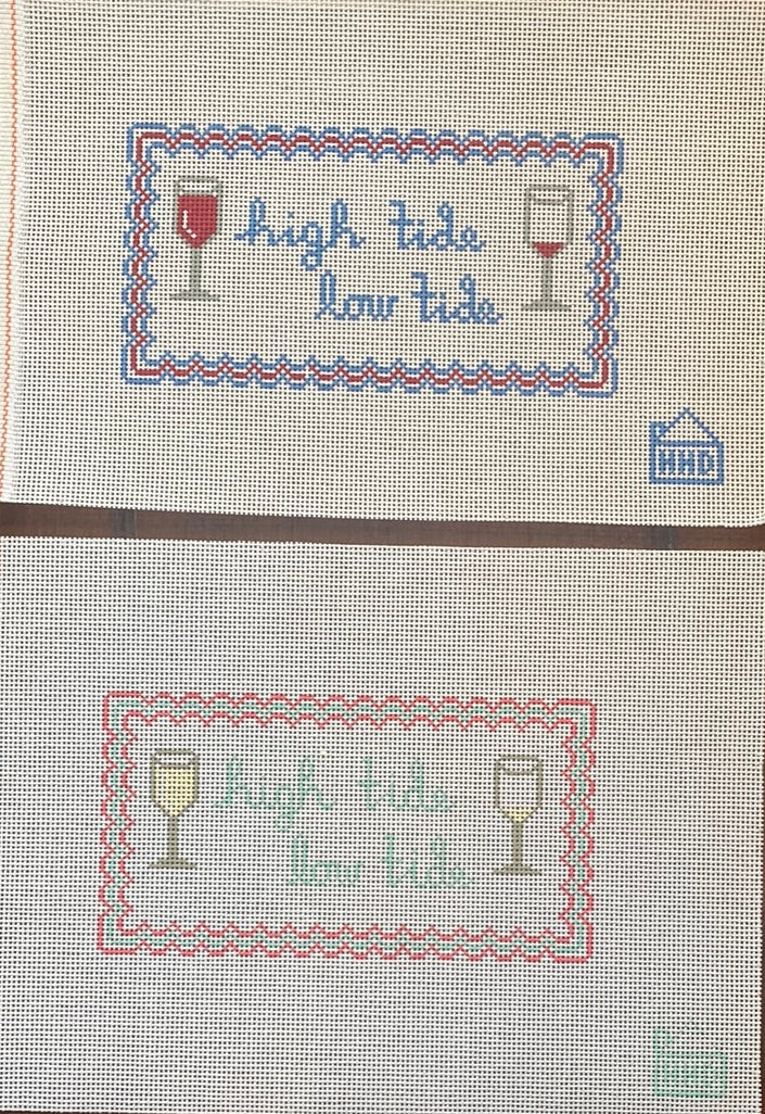 High Tide, Low Tide White wine-yellow, pink, light blue / Yellow, pink, light blue