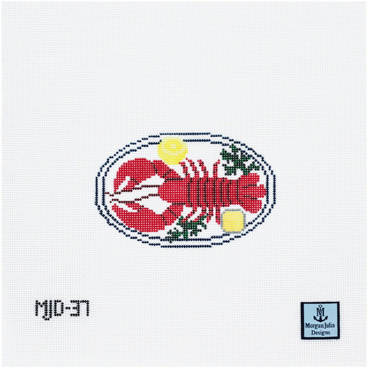 Lobster Dinner needlepoint canvas