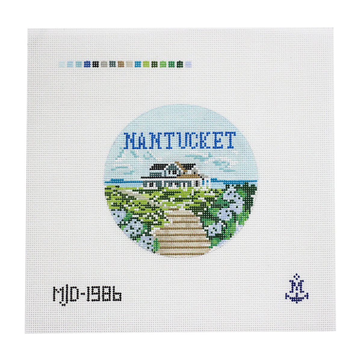 Nantucket Summer House needlepoint canvas