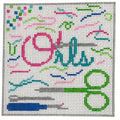 Orts 4" Square needlepoint canvas - Rachel Donley Needlepoint Designs