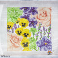 LGBTQ+ Pride Flowers Needlepoint Pillow Canvas