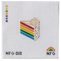 Rainbow Cake Slice Needlepoint Canvas