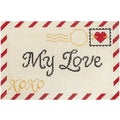 Love Letter, Small needlepoint canvas - Rachel Donley Needlepoint Designs
