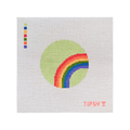 Rainbow Round Needlepoint Canvas