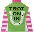 Trot On In, Pink needlepoint canvas - Rachel Donley Needlepoint Designs